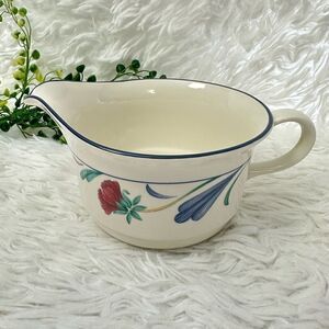 Lenox Chinastone Poppies on Blue Creamer Vintage Made in USA‎